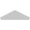 Ekena Millwork Peaked Cap Smooth Architectural PVC Combination Pediment, 72"W x 24-7/8"H x 2-3/4"P (Pitch 6/12) PEDPC072X250PKC00 - alternate 2